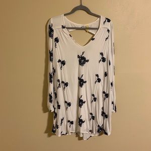 Free People white with blue flower dress